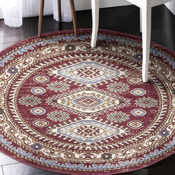 Qashqai Multi Medallion Rug - Red