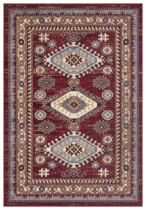 Qashqai Multi Medallion Rug - Red