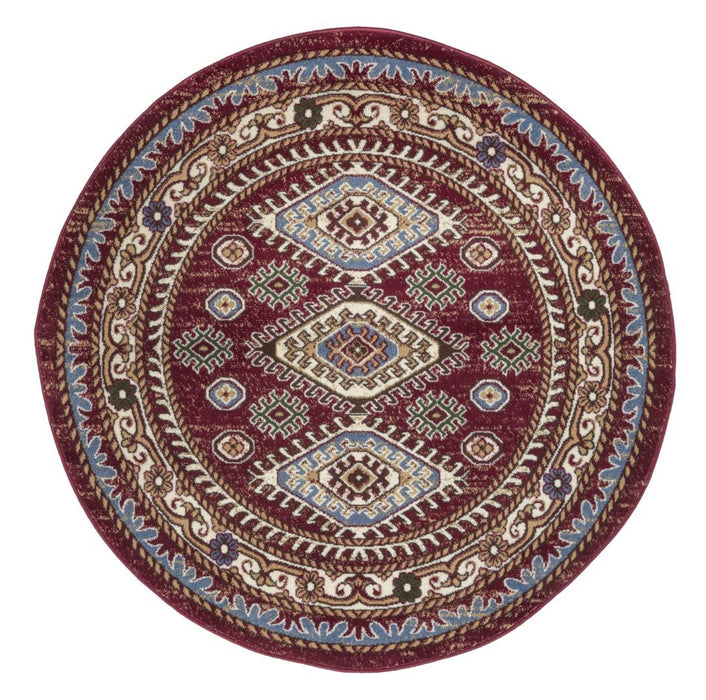 Qashqai Multi Medallion Rug - Red