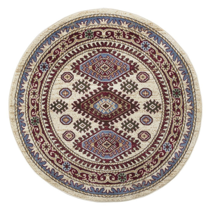 Qashqai Multi Medallion Rug V1 - Cream