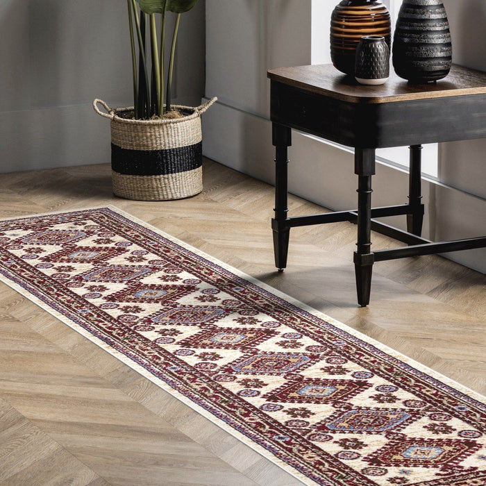 Qashqai Multi Medallion Rug V1 - Cream