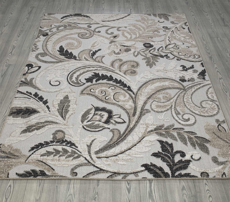 Richmond Floral Outdoor Rug (V1) - Beige