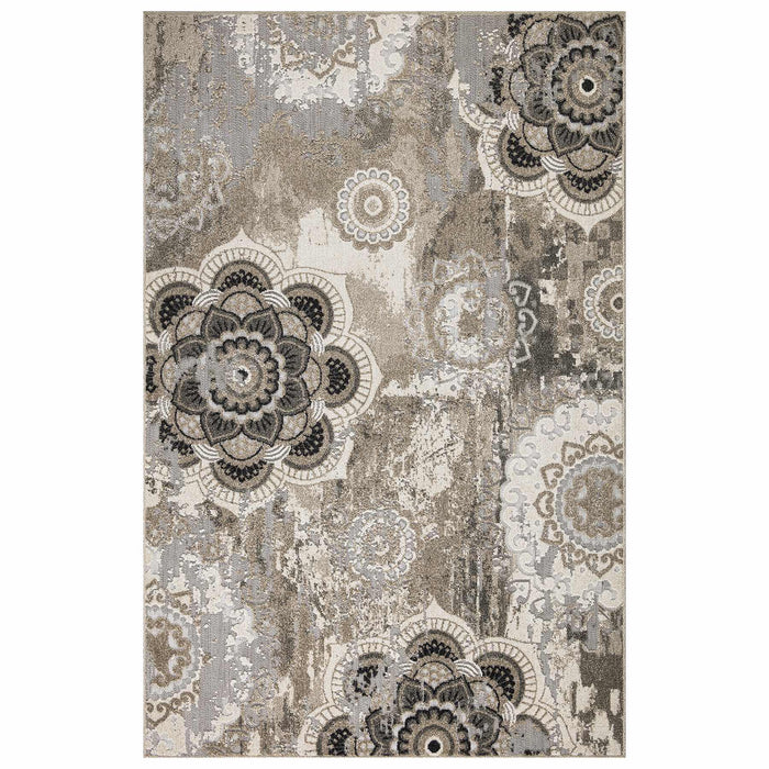 Richmond Floral Outdoor Rug (V2) - Beige