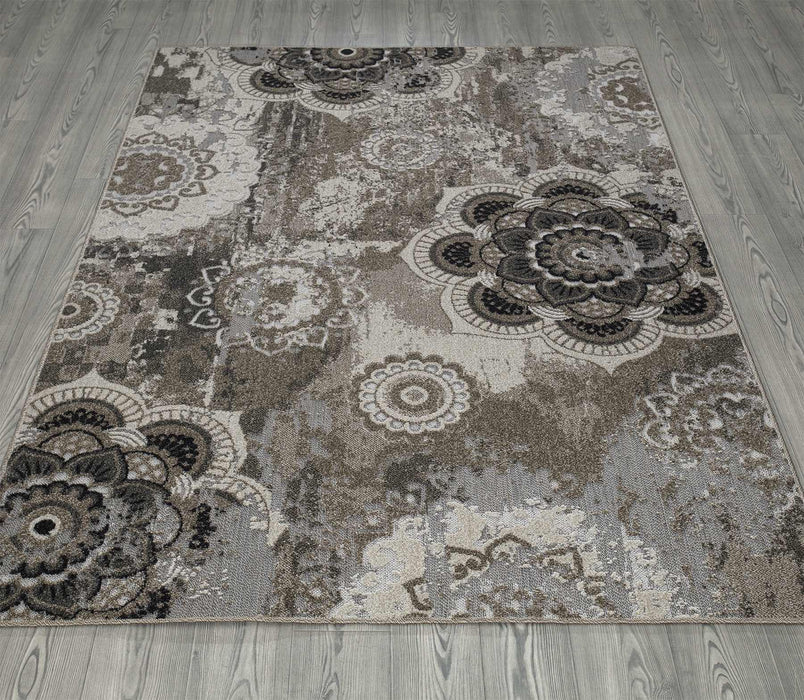 Richmond Floral Outdoor Rug (V2) - Beige