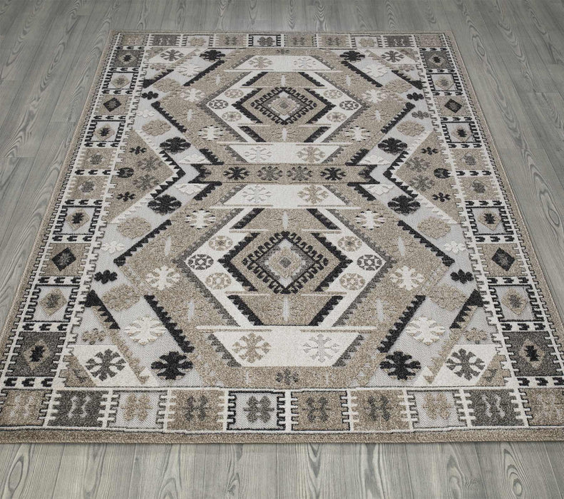 Richmond Medallion Outdoor Rug - Beige