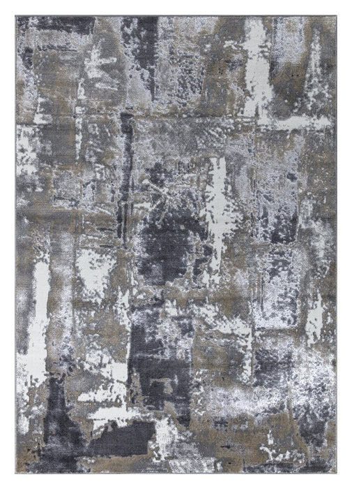 Ritz Abstract Modern Rug Silver & Grey (V1)