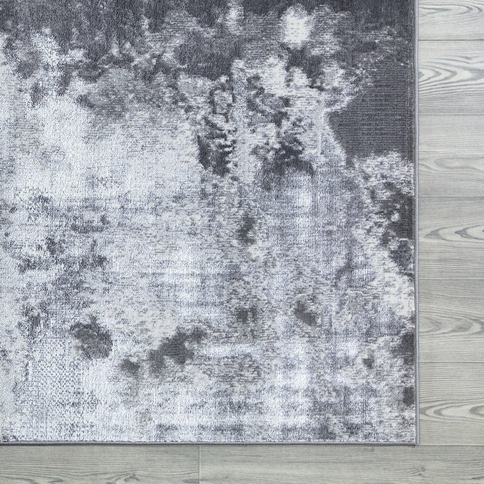 Ritz Abstract Modern Rug Silver & Grey (V2)