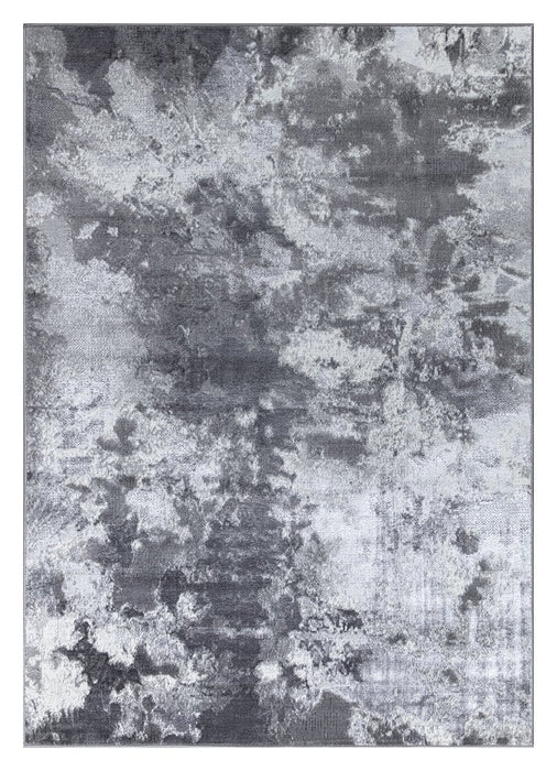 Ritz Abstract Modern Rug Silver & Grey (V2)