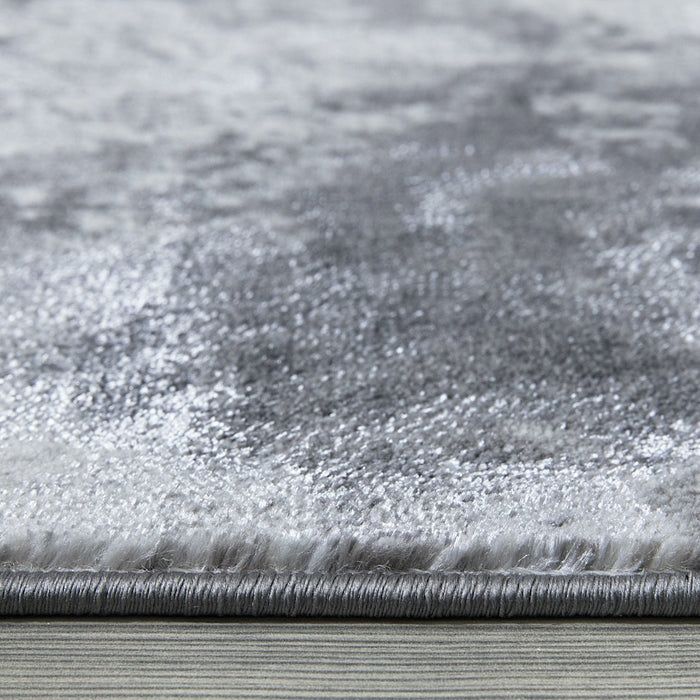 Ritz Abstract Modern Rug Silver & Grey (V2)