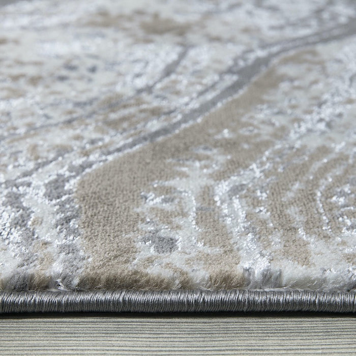 Ritz Modern Design Rug Silver & Grey