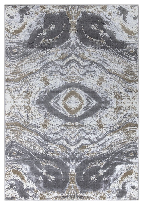 Ritz Modern Design Rug Silver & Grey