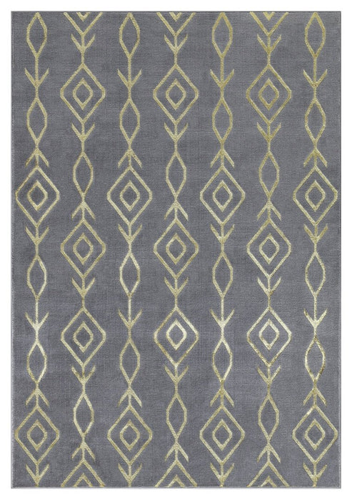 Ritz Moroccan Contemporary Rug Gold & Grey