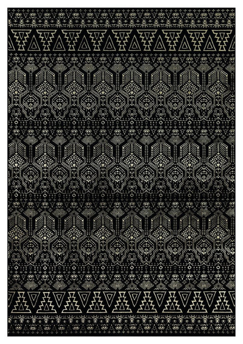 Ritz Moroccan Style Rug Gold & Black