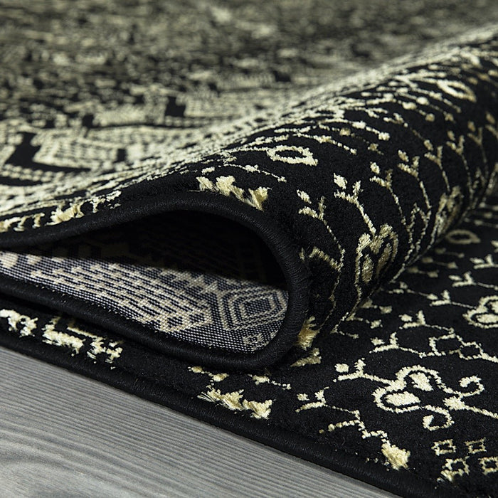 Ritz Moroccan Style Rug Gold & Black