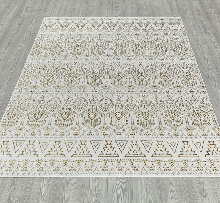 Ritz Moroccan Style Rug Gold & Cream