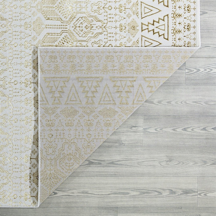 Ritz Moroccan Style Rug Gold & Cream