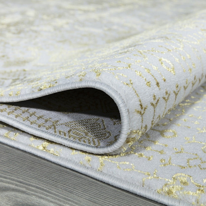 Ritz Moroccan Style Rug Gold & Cream