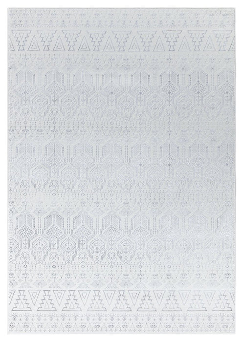 Ritz Moroccan Style Rug Silver & Cream