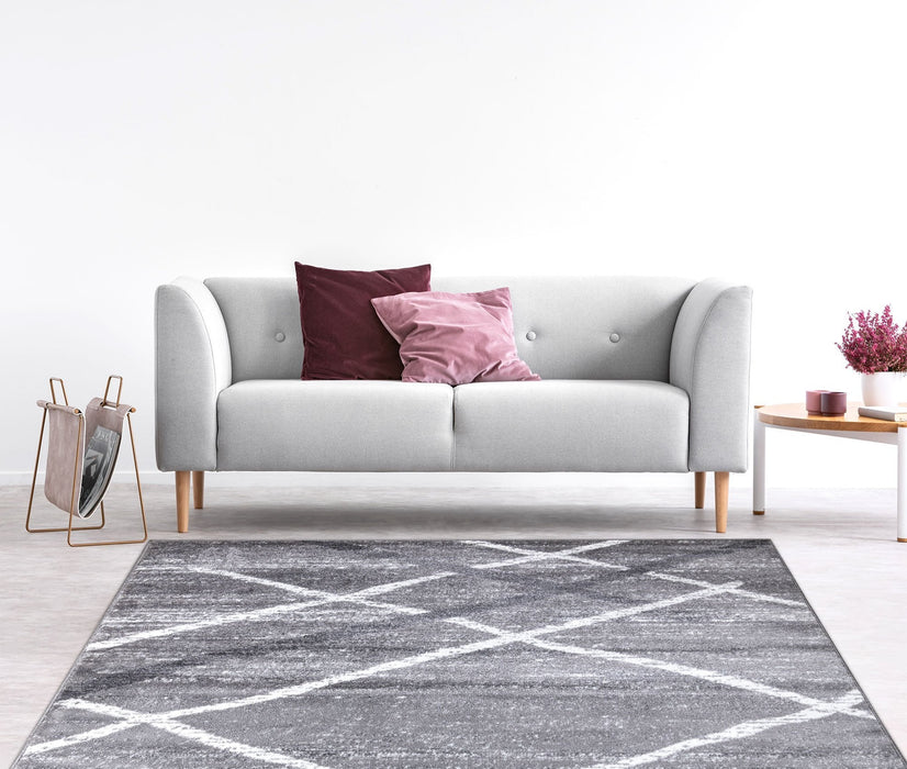 Salvador Geometric Modern Rug V1 - Grey