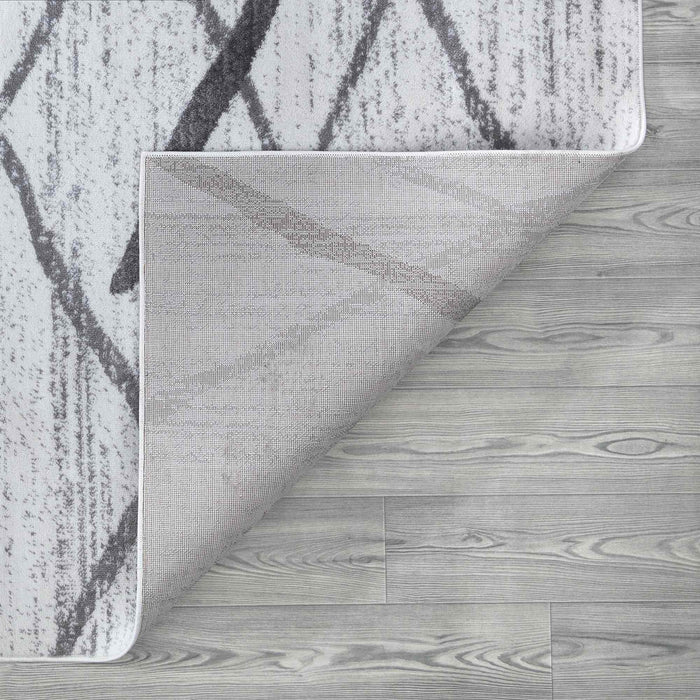 Salvador Geometric Modern Rug V2 - White