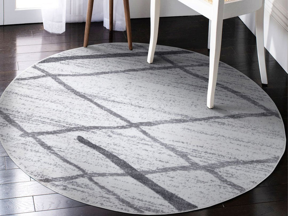 Salvador Geometric Modern Rug V2 - White