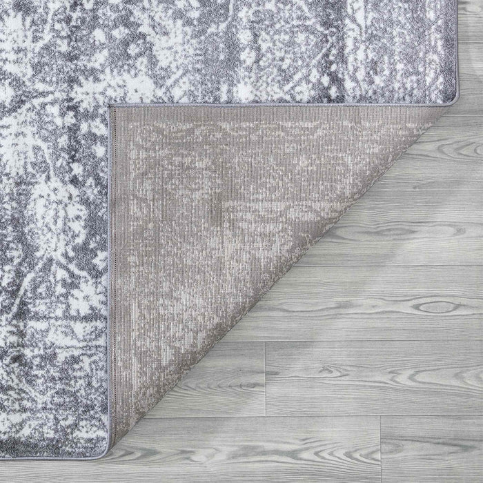 Santorini Traditional Floral Rug - Grey