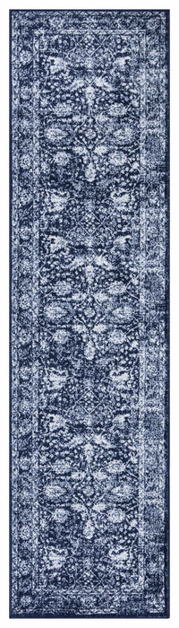 Santorini Traditional Floral Rug (V2) - Navy