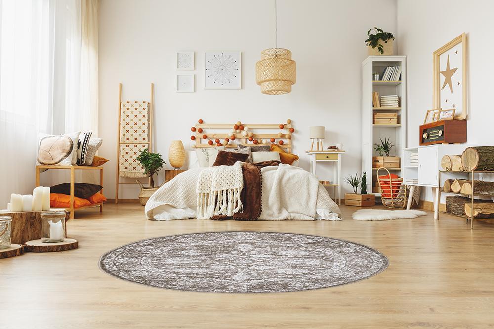 Santorini Traditional Floral Rug (V3) - Beige