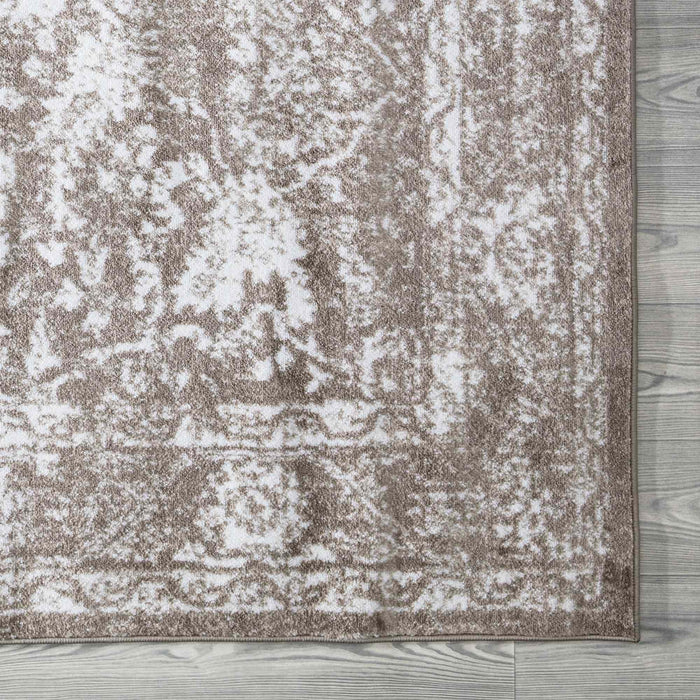 Santorini Traditional Floral Rug (V3) - Beige