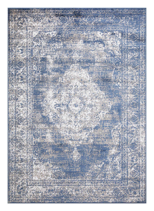 Santorini Traditional Medallion Rug - Blue