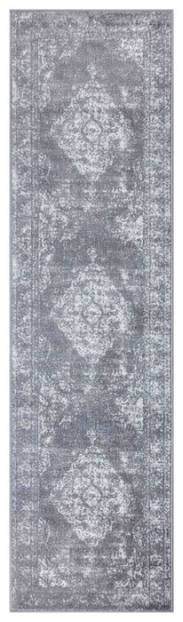 Santorini Traditional Medallion Rug (V2) - Grey