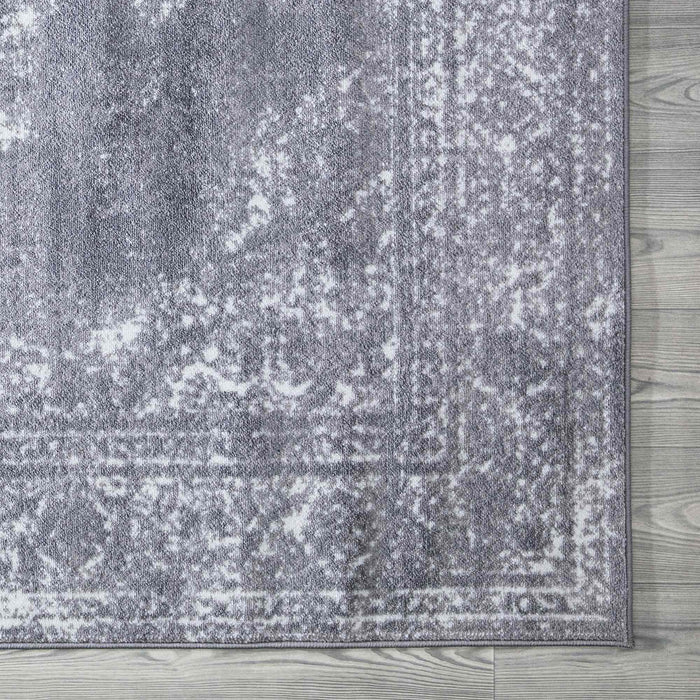 Santorini Traditional Medallion Rug (V2) - Grey