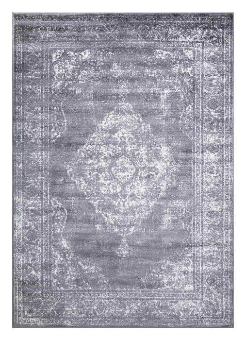 Santorini Traditional Medallion Rug (V2) - Grey