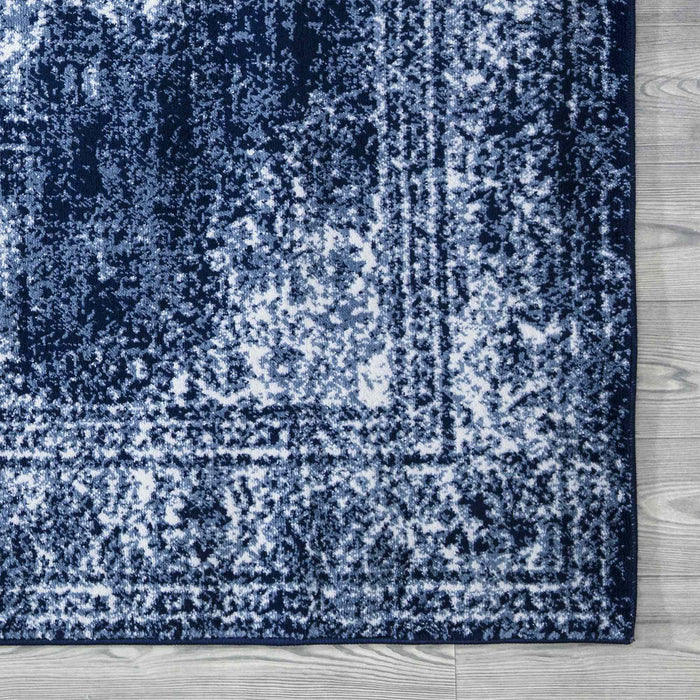 Santorini Traditional Medallion Rug (V3) - Navy