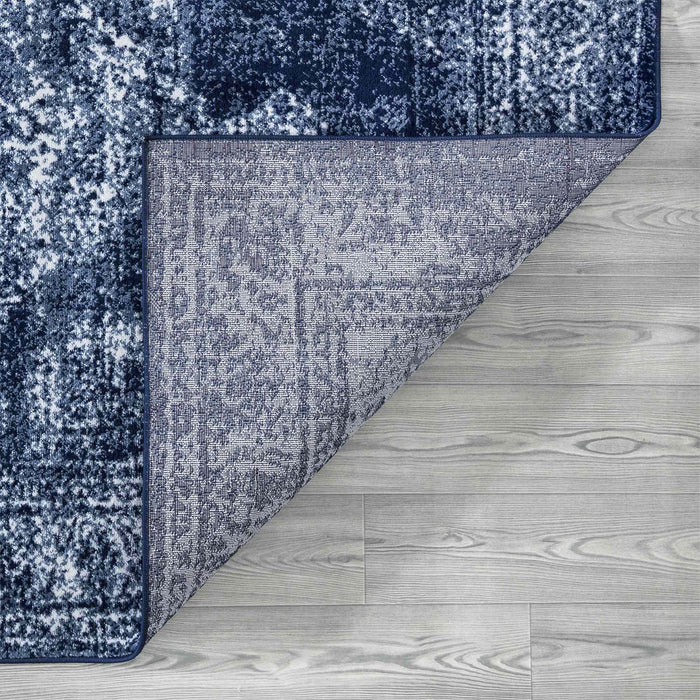 Santorini Traditional Medallion Rug (V3) - Navy