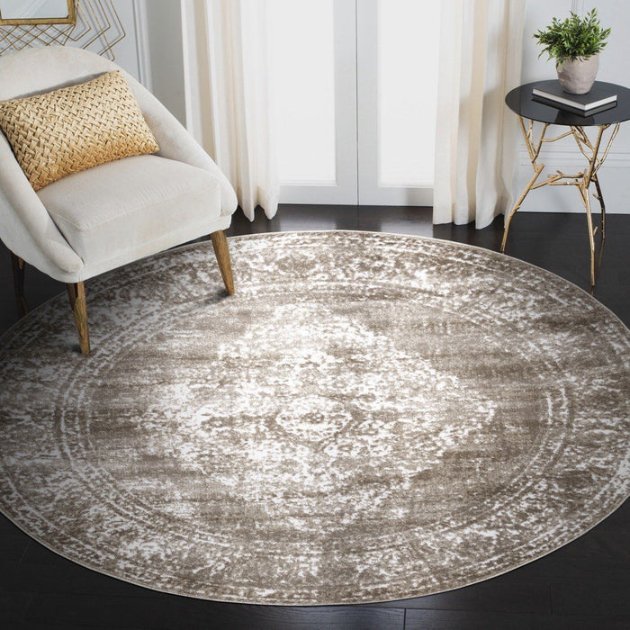 Santorini Traditional Medallion Rug (V4) - Beige