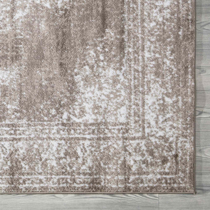 Santorini Traditional Medallion Rug (V4) - Beige