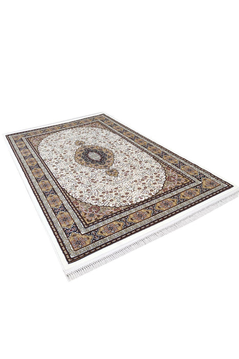 Sicily Traditional Medallion Rug (V1) - Cream