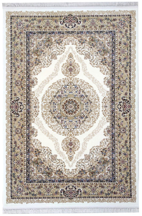 Sicily Traditional Medallion Rug (V12) - Cream