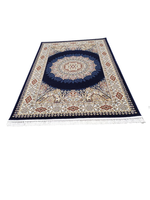 Sicily Traditional Medallion Rug (V14) - Navy