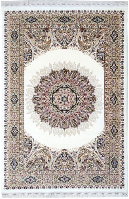 Sicily Traditional Medallion Rug (V15) - Cream