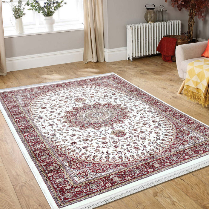 Sicily Traditional Medallion Rug (V18) - Red