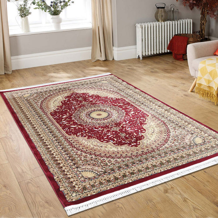 Sicily Traditional Medallion Rug (V20) - Red