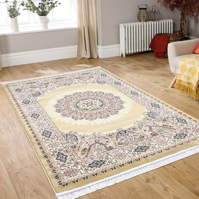 Sicily Traditional Medallion Rug (V4) - Beige