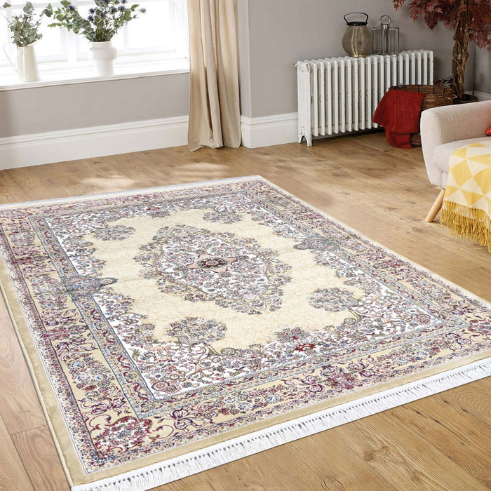 Sicily Traditional Medallion Rug (V5) - Beige