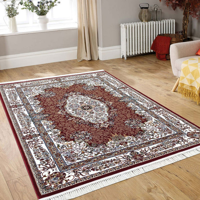 Sicily Traditional Medallion Rug (V6) - Red