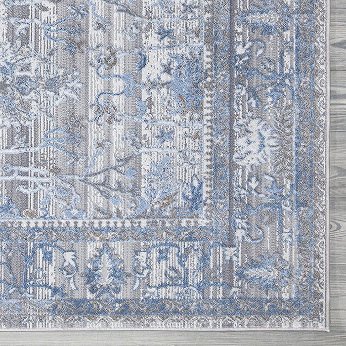 Stratus Floral Rug Blue - Blue