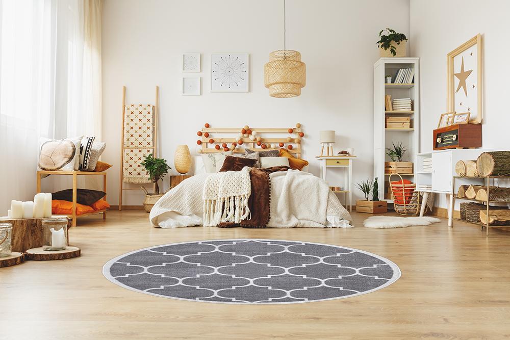 Trendy Border Trellis Rug - Grey