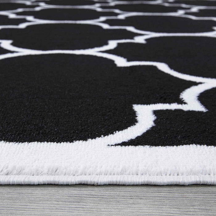 Trendy Border Trellis Rug V2 - Black