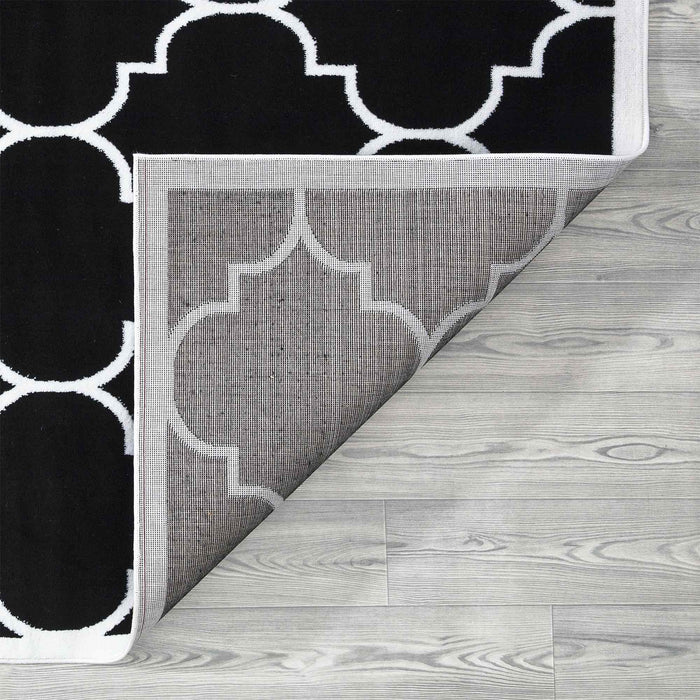 Trendy Border Trellis Rug V2 - Black